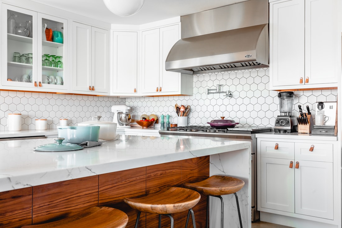 Kitchen with central island and clear workflow zones