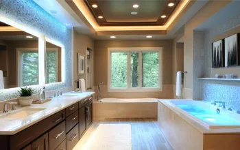 Heated flooring and stone tile detail