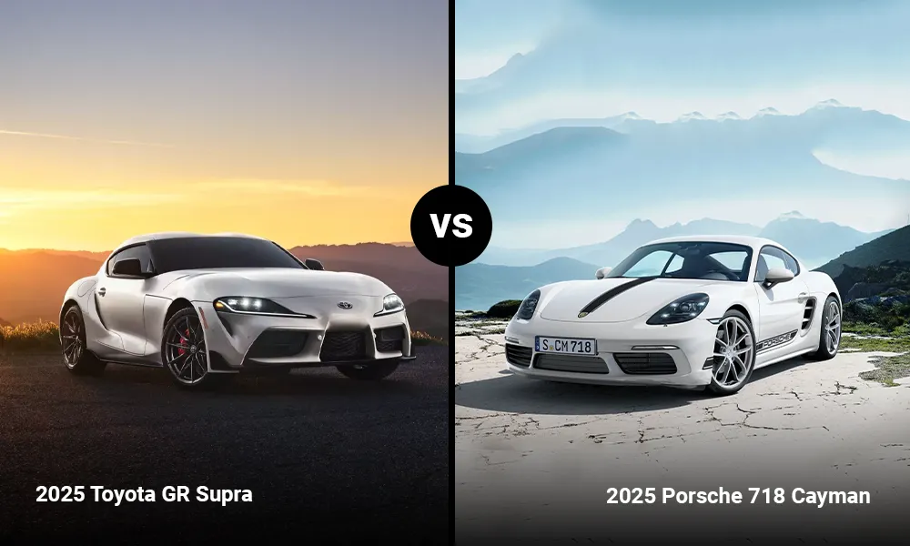 2025 Toyota GR Supra vs. 2025 Porsche 718 Cayman: Sports Cars that ...