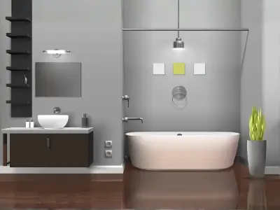 Double vanity bathroom design