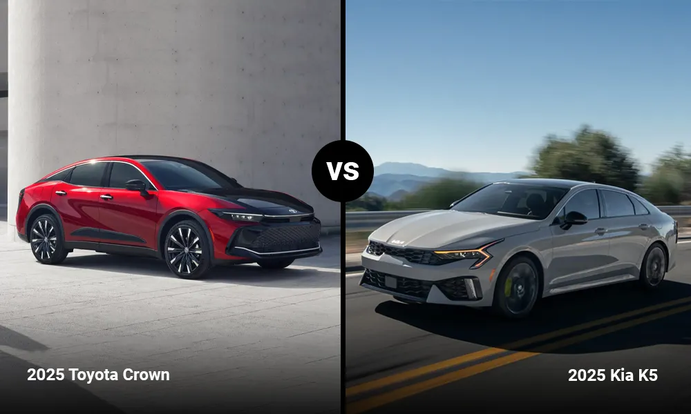 2025 Toyota Crown vs. 2025 Kia K5: A Battle of Midsize Sophistication