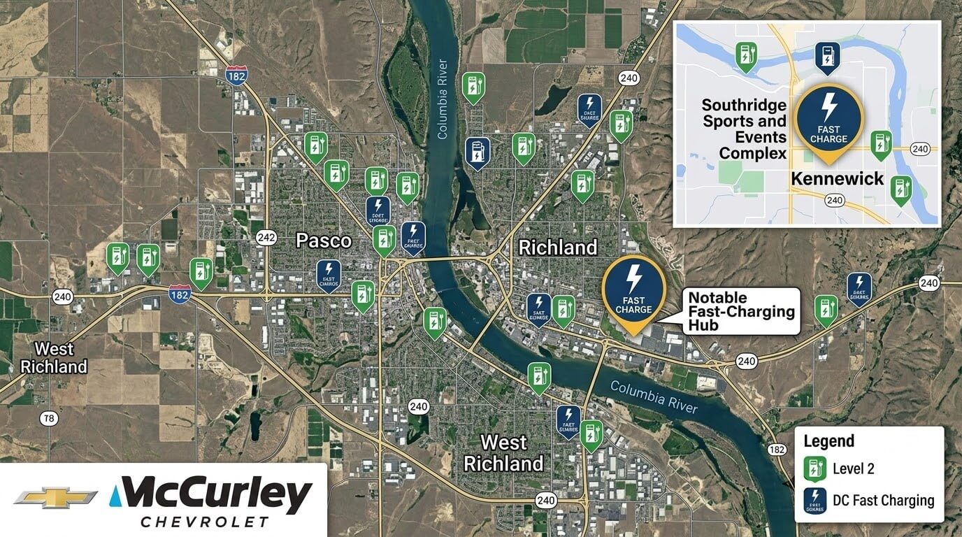 Where to Charge an EV in Pasco, Kennewick & Richland