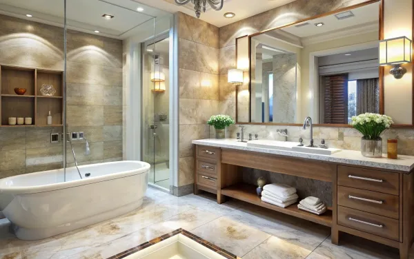 Optimized bathroom layout