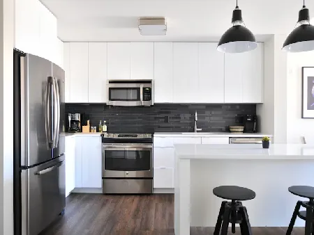 Modern ADU kitchen and living room inspiration