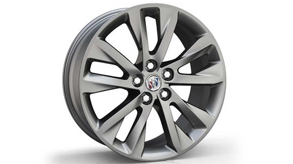 18" aluminum wheels with Light Charcoal Metallic finish