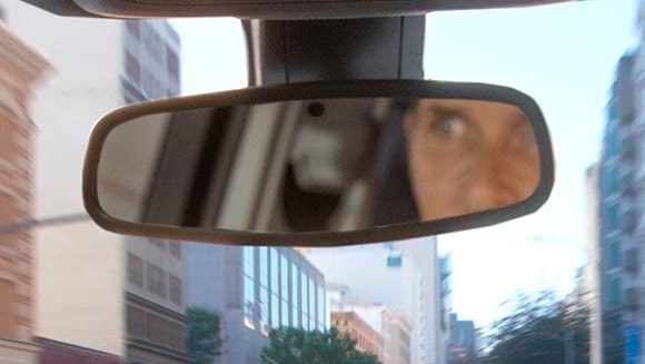 Inside rearview auto-dimming mirror