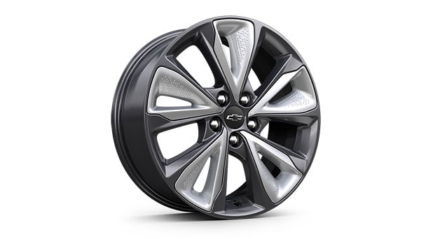 17" Dark Android painted aluminum wheels with Silver painted inserts