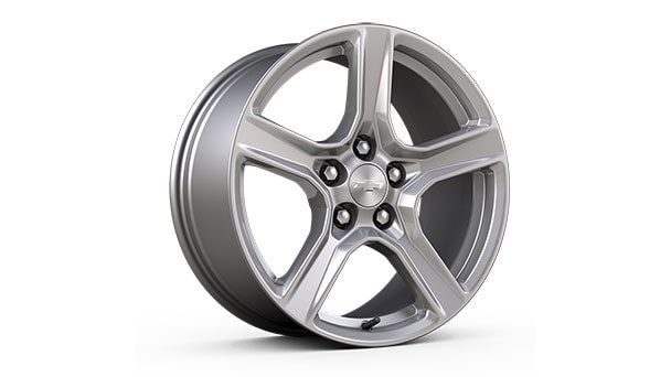 18" Silver-painted aluminum wheels