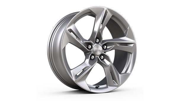 20" Silver-painted aluminum wheels