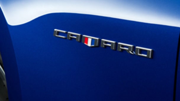 Chrome Camaro logo fender badge