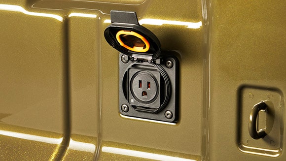 120-volt box-mounted power outlet