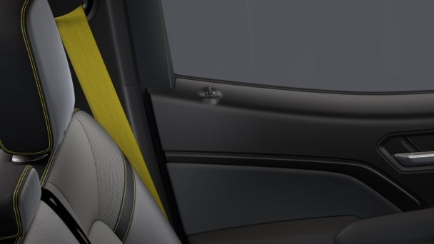 Yellow seat belt color