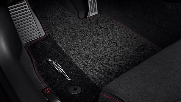 Premium carpeted floor mats, Genuine Corvette Accessory