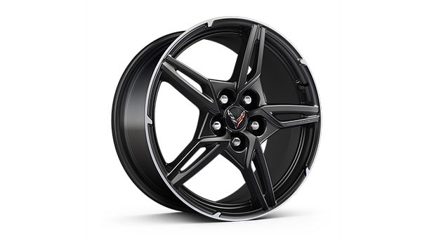 19" front/20" rear 5-open-spoke Carbon Flash-painted aluminum wheels with machined edge