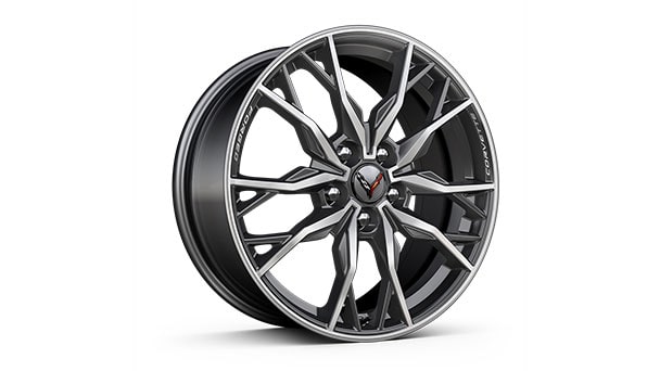 19" front/20" rear 20-spoke bright machined-face forged aluminum wheels