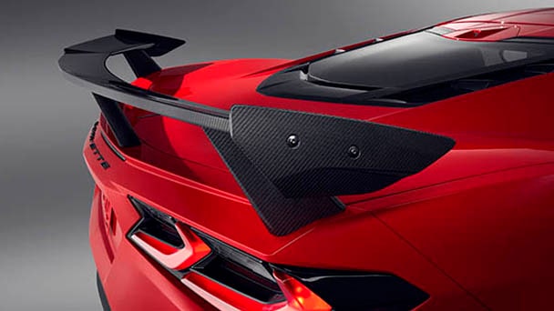 Visible Carbon Fiber Spoiler, Genuine Corvette Accessory