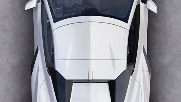 Carbon Flash-painted nacelles and body-color roof - convertible hardtop