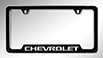 License Plate Frames (Black with Chrome Chevrolet Script)