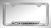 License Plate Frames (Chrome with Black Bowtie Logo and Chevrolet Script)