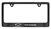 License Plate Frames (Black with Chrome Bowtie Logo and Performance Script)