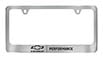 License Plate Frames (Chrome with Black Bowtie Logo and Performance Script)