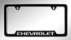 License Plate Frames (Black with Chrome Chevrolet Script)