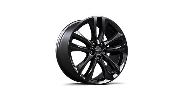 19" Black-painted aluminum wheels