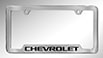 License Plate Frames (Chrome with Black Chevrolet Script)