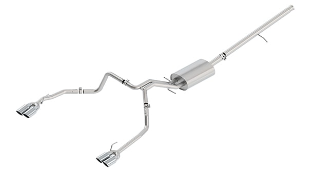 Exhaust Upgrade Systems (Cat-Back Dual-Split Rear-Exit Through-the-Bumper w/Quad Bright Chrome Tips)