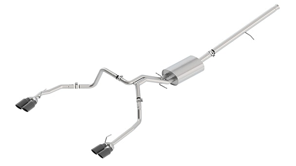Exhaust Upgrade Systems (Cat-Back Dual-Split Rear-Exit Through-the-Bumper w/Quad Black Chrome Tips)