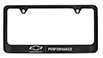 License Plate Frames (Black with Bowtie Logo and Chrome Performance Script)