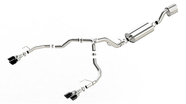 Exhaust Upgrade Systems (Cat-Back Dual-Rear Exit Through-the-Bumper w/Quad Black Chrome Tips)