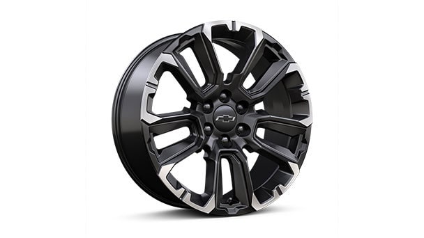 22" Black wheels with selective machining