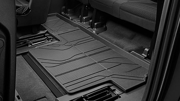 First, second and third row all-weather floor liners
