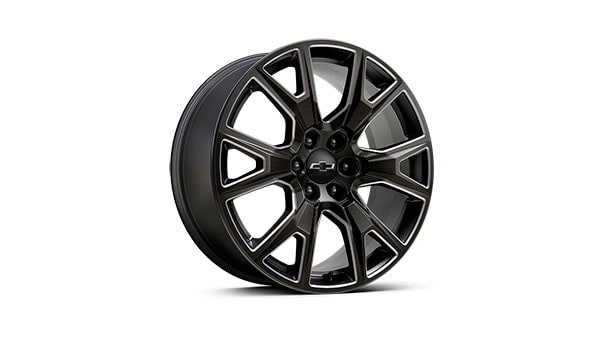 22" 6-spoke Carbon Flash Metallic aluminum wheels with selective machining