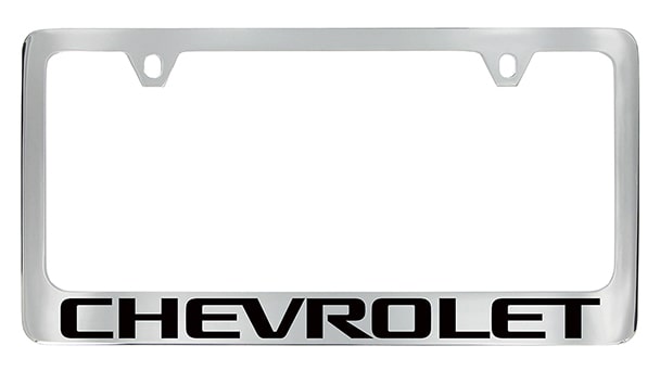 License Plate Frames (Black Chevrolet Script)