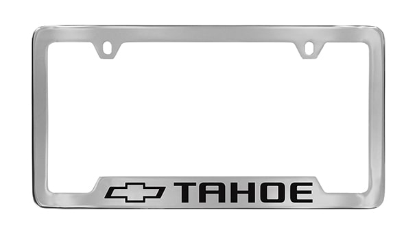 License Plate Frames (Chrome with Bowtie Logo and Tahoe Script)