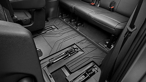 First, second and third row all-weather floor liners