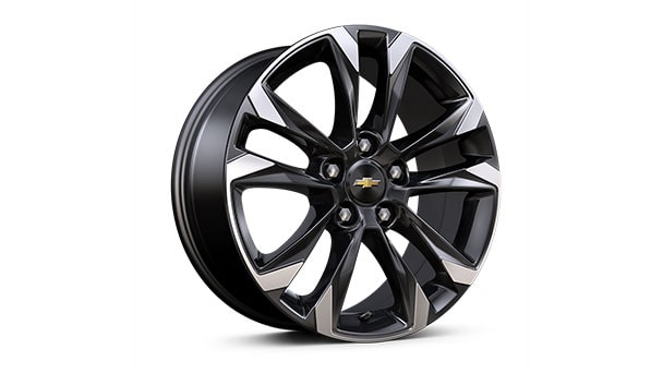 17" High Gloss Black aluminum wheels with machined face