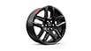 20" Gloss Black painted aluminum wheels with Red accents