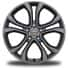 18-Inch x 7.5-Inch Luster Grey Aluminum Wheels