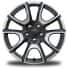 17-Inch x 6.5-Inch Painted Black Aluminum Wheels