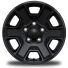 17-Inch x 7.5-Inch Low-Gloss Black Aluminum Wheels