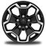 17-Inch x 7.5-Inch Polished Black Aluminum Wheels