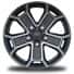 17-Inch x 7.5-Inch Machined/Painted Dark Gray Whls