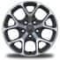 17-Inch x 7.5-Inch Machined Wheels w/ Black Pockets