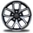 17-Inch x 7.5-Inch Machined/Painted Black Wheels
