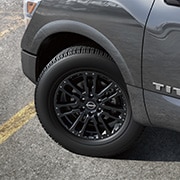 20" Black Alloy Wheels with Center Caps