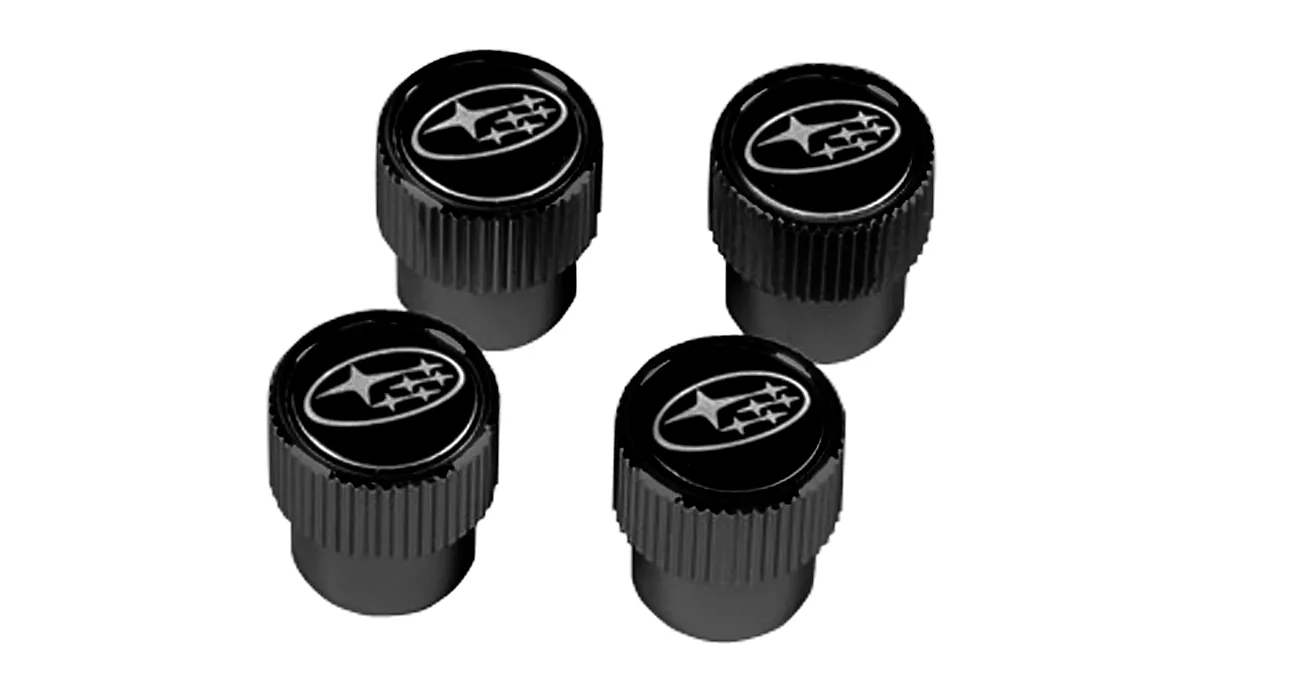 Valve Stem Caps - Subaru Star Cluster - Black