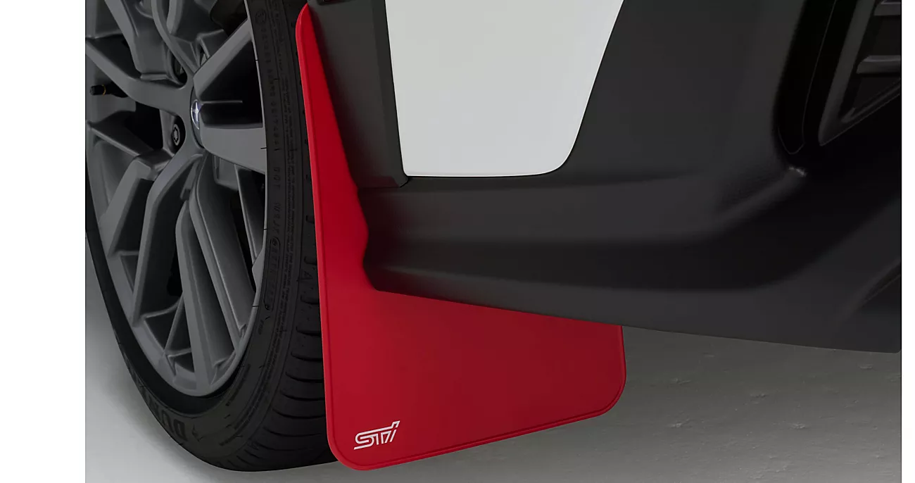 STI Mud Flaps - Cherry Red